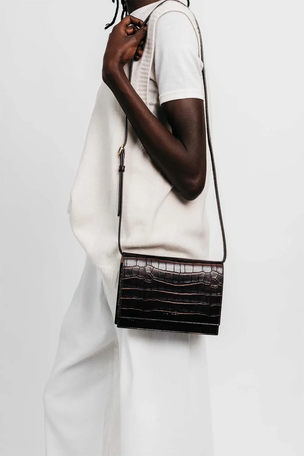 2/6 Suki Clutch - Scorched Sienna Croc