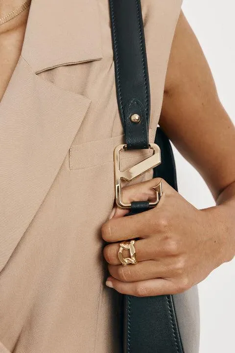 Alyssa Assymetrical Bag | Black