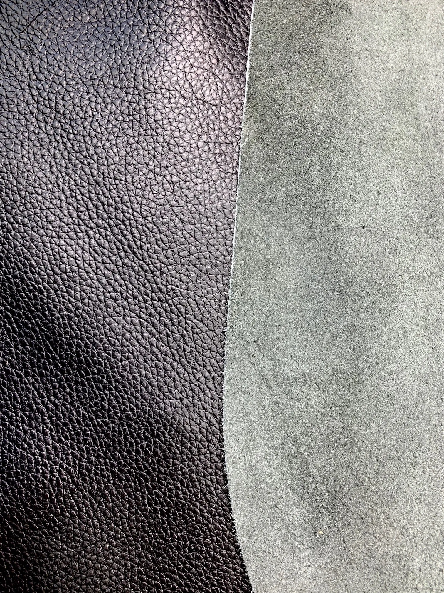 Black Dollaro Buffalo Upholstery Hide
