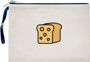 Bona Basics, Womens Digital Printed Gabardine Clutches Everyday Fashion Beige Navy Blue Handle Zipper Medium