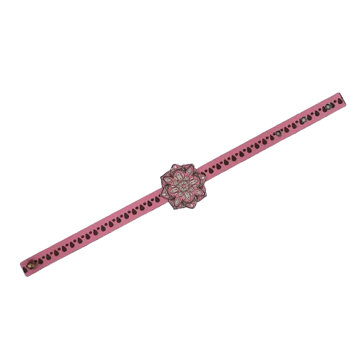 Canvas Design Mandala Pink Rakhi/Band For Kids Ages 3-12 Years