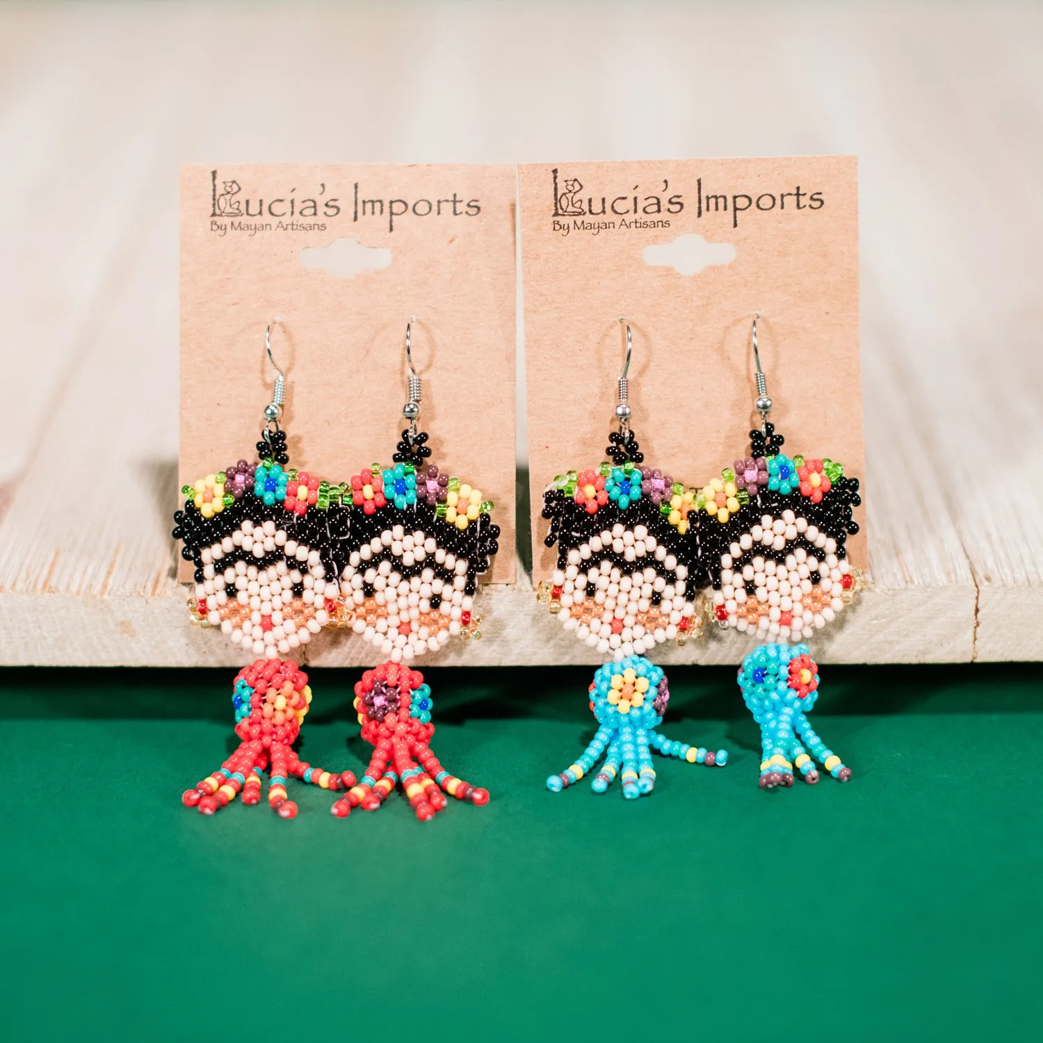 Dancing Frida Beaded Earrings