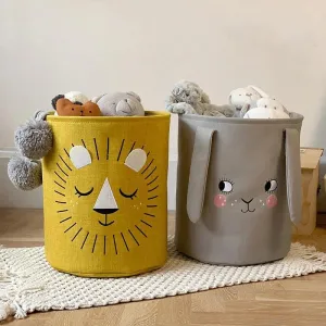 Eco-Friendly Foldable Canvas Storage Basket