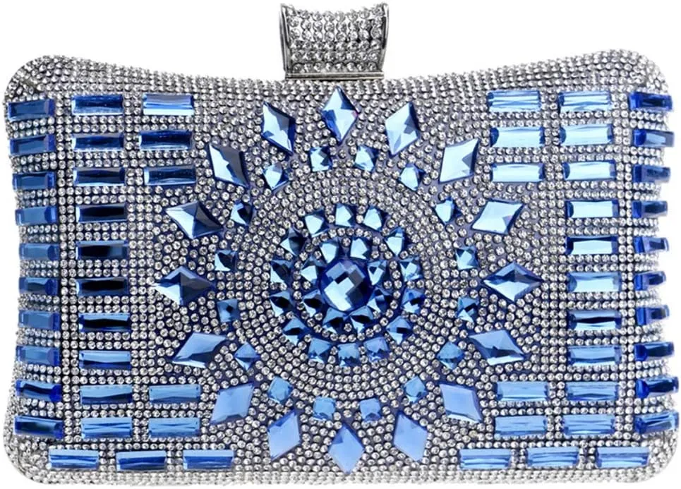 Evening Bag Women Clutches Purse Chain Dress Handbag Rhinestones Wedding Multi Color