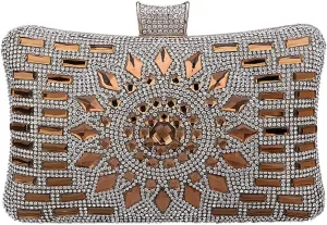 Evening Bag Women Clutches Purse Chain Dress Handbag Rhinestones Wedding Multi Color