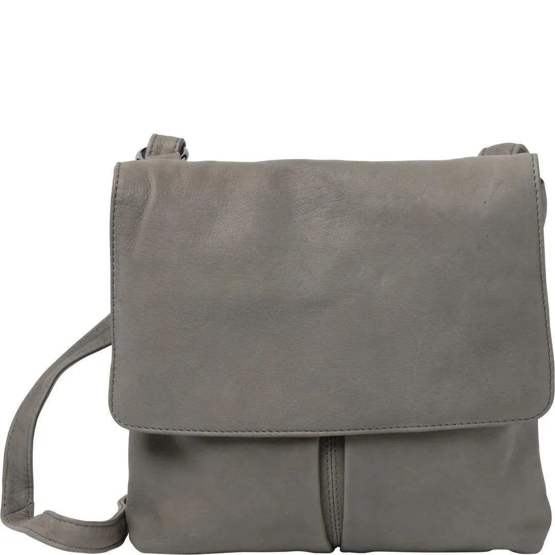 Gabee Ava Leather Flapover Crossbody Bag