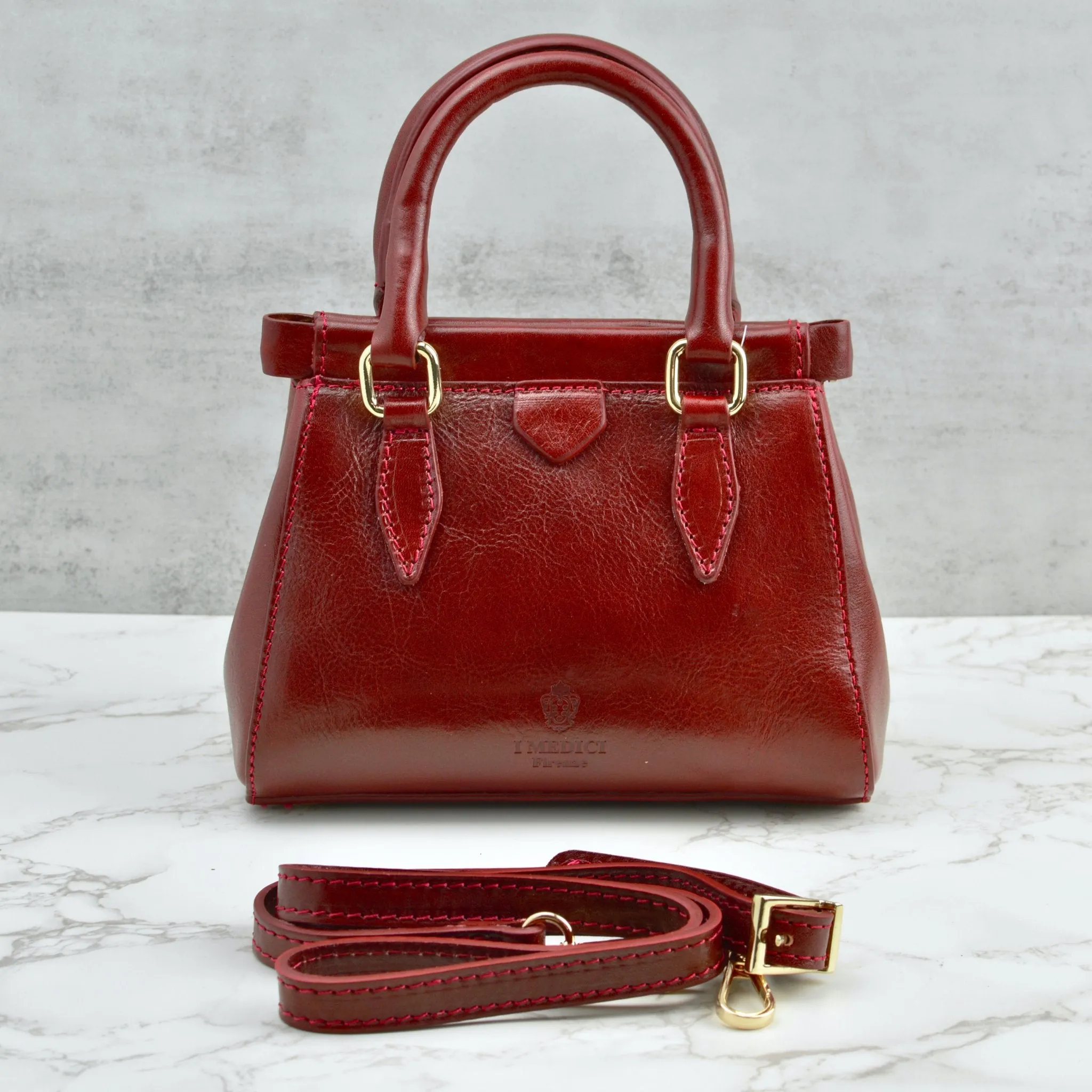 Lizzy & Betta Top Handle Bag, Italian Leather