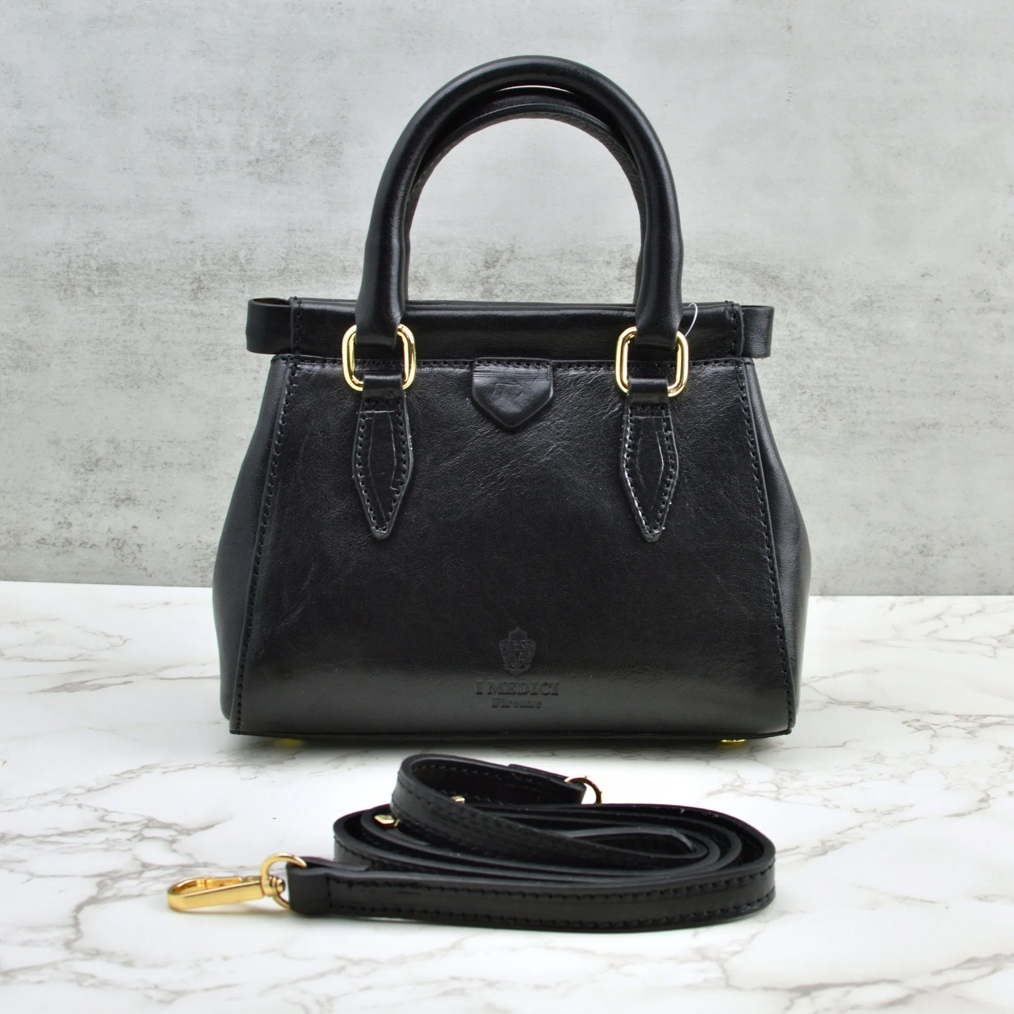 Lizzy & Betta Top Handle Bag, Italian Leather