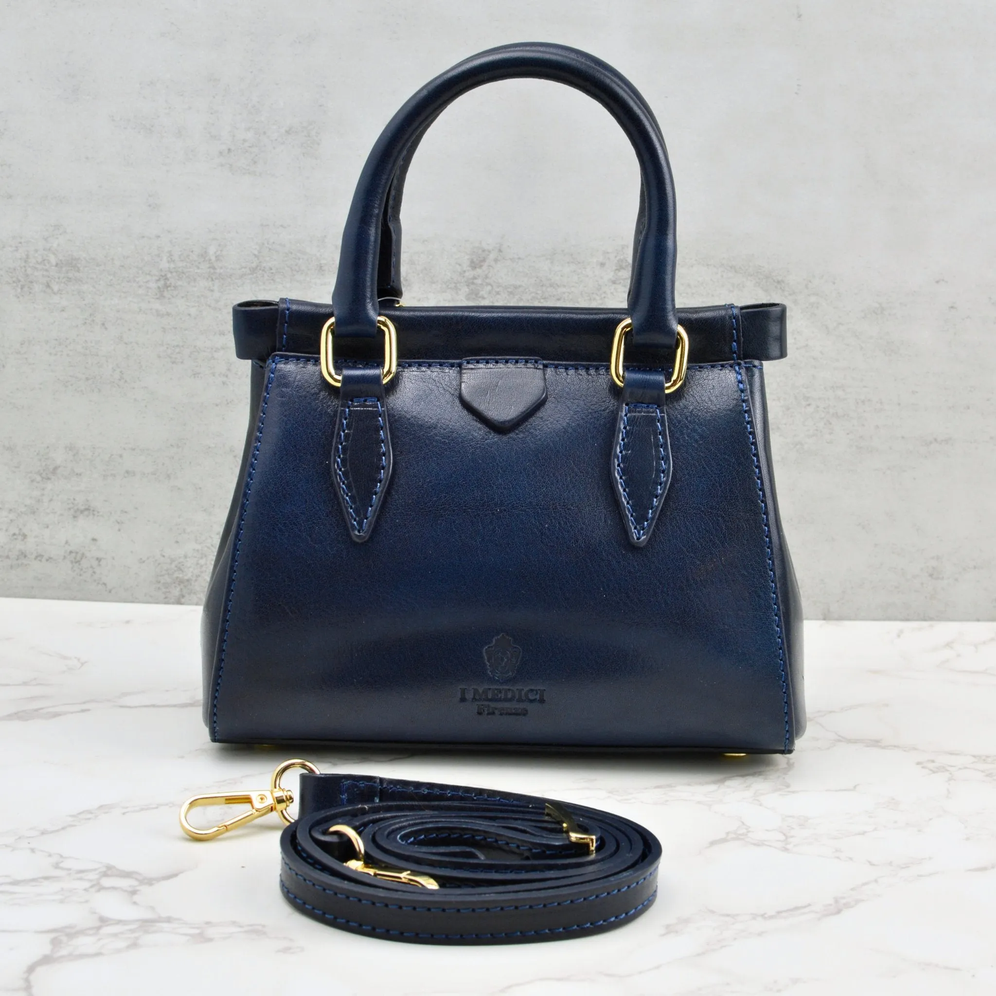 Lizzy & Betta Top Handle Bag, Italian Leather