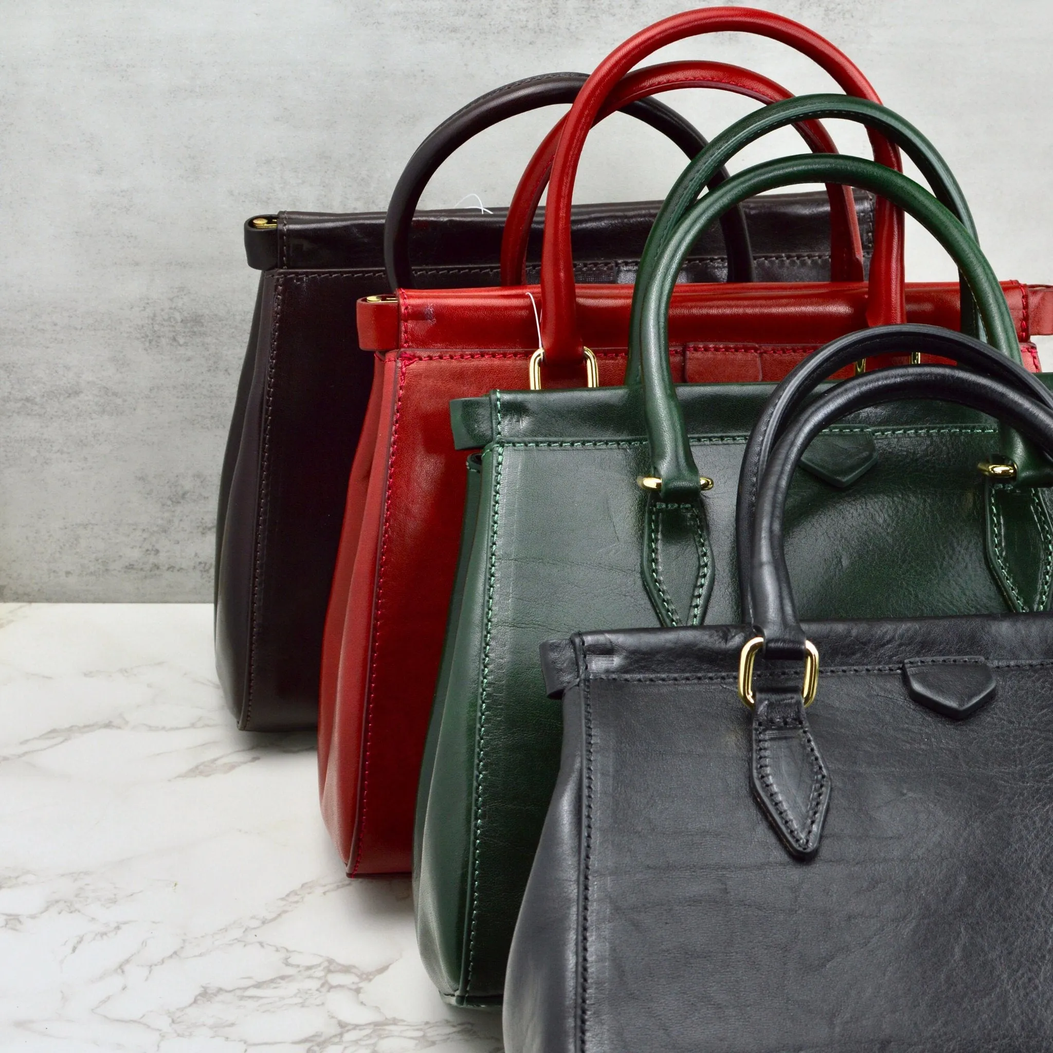 Lizzy & Betta Top Handle Bag, Italian Leather