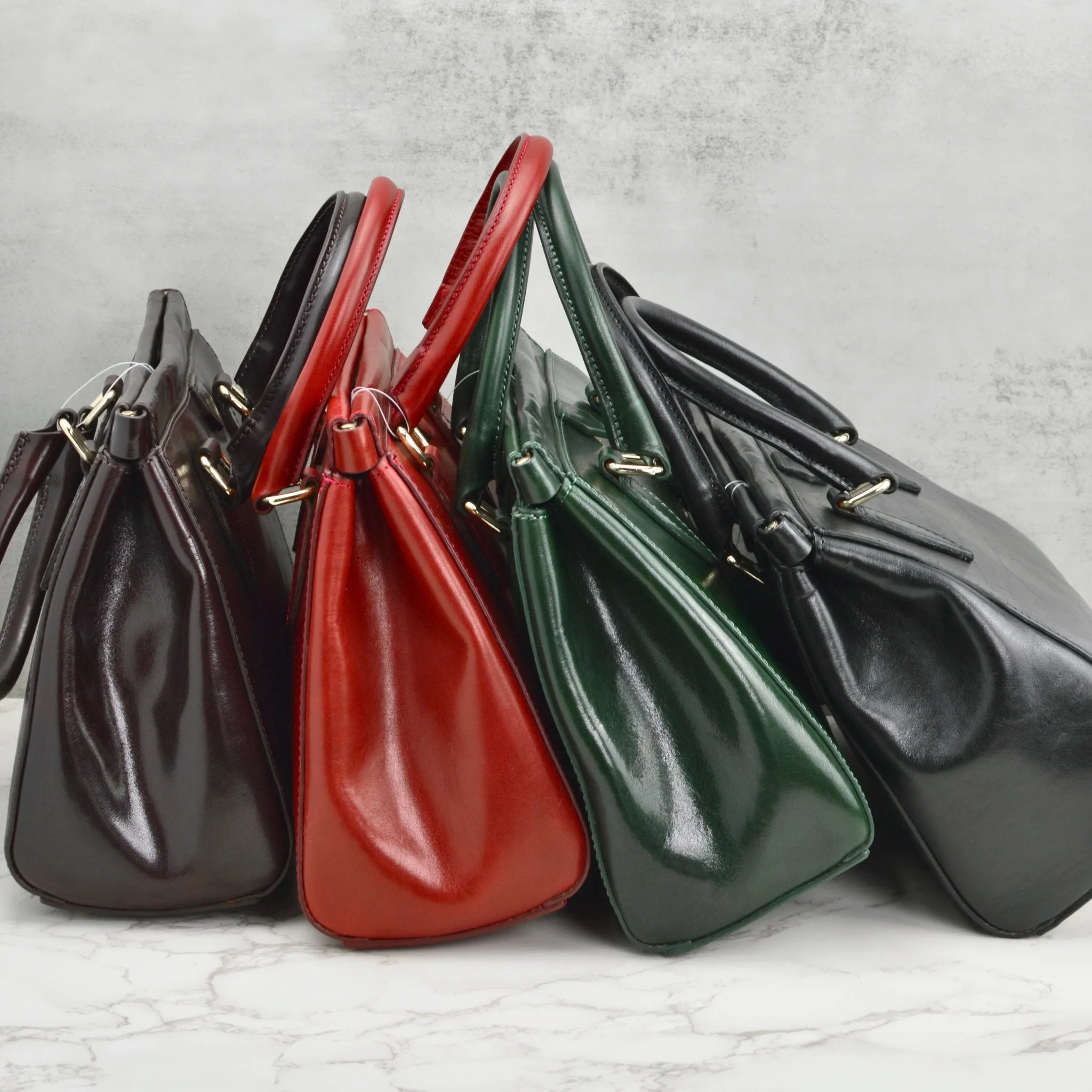 Lizzy & Betta Top Handle Bag, Italian Leather