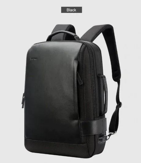 Men's Expandable Nylon Business 15" Laptop Backpack with USB Charging
