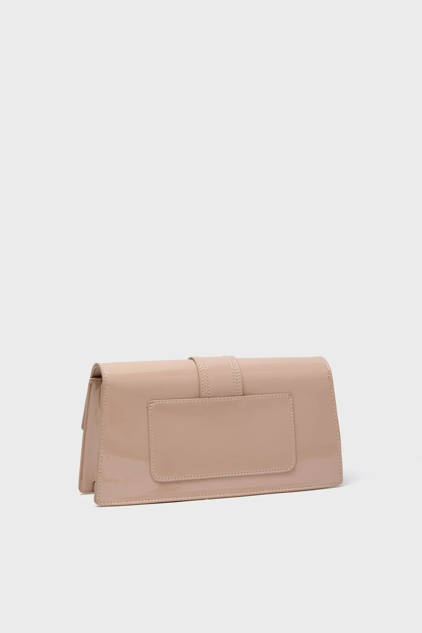 Natural Violet Patent Bag