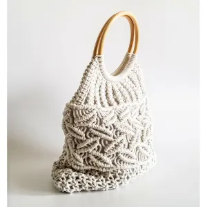 Nicole Macrame Beach Tote Handbag