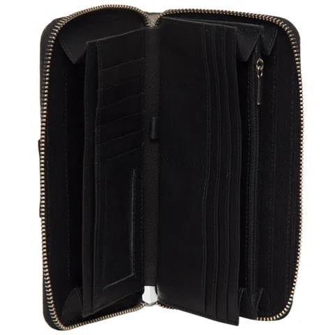 Salta | Cowhide Zippered Wallet with Tooling Details