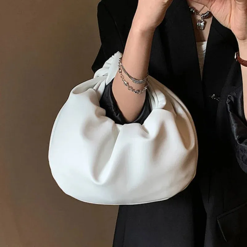TAVIMART  -  Top-Handle Bags for Women Japanese Fairy Elegant Y2k Aesthetic Handbags Sweet Fashion Office Lady Chic All Match Solid Clutches
