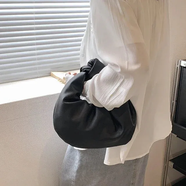 TAVIMART  -  Top-Handle Bags for Women Japanese Fairy Elegant Y2k Aesthetic Handbags Sweet Fashion Office Lady Chic All Match Solid Clutches