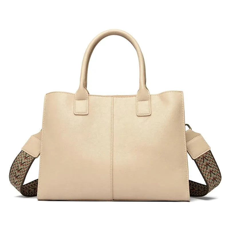 Tote Handbags Medium Leather Multifunction Zipper Pockets Crossbody Purses