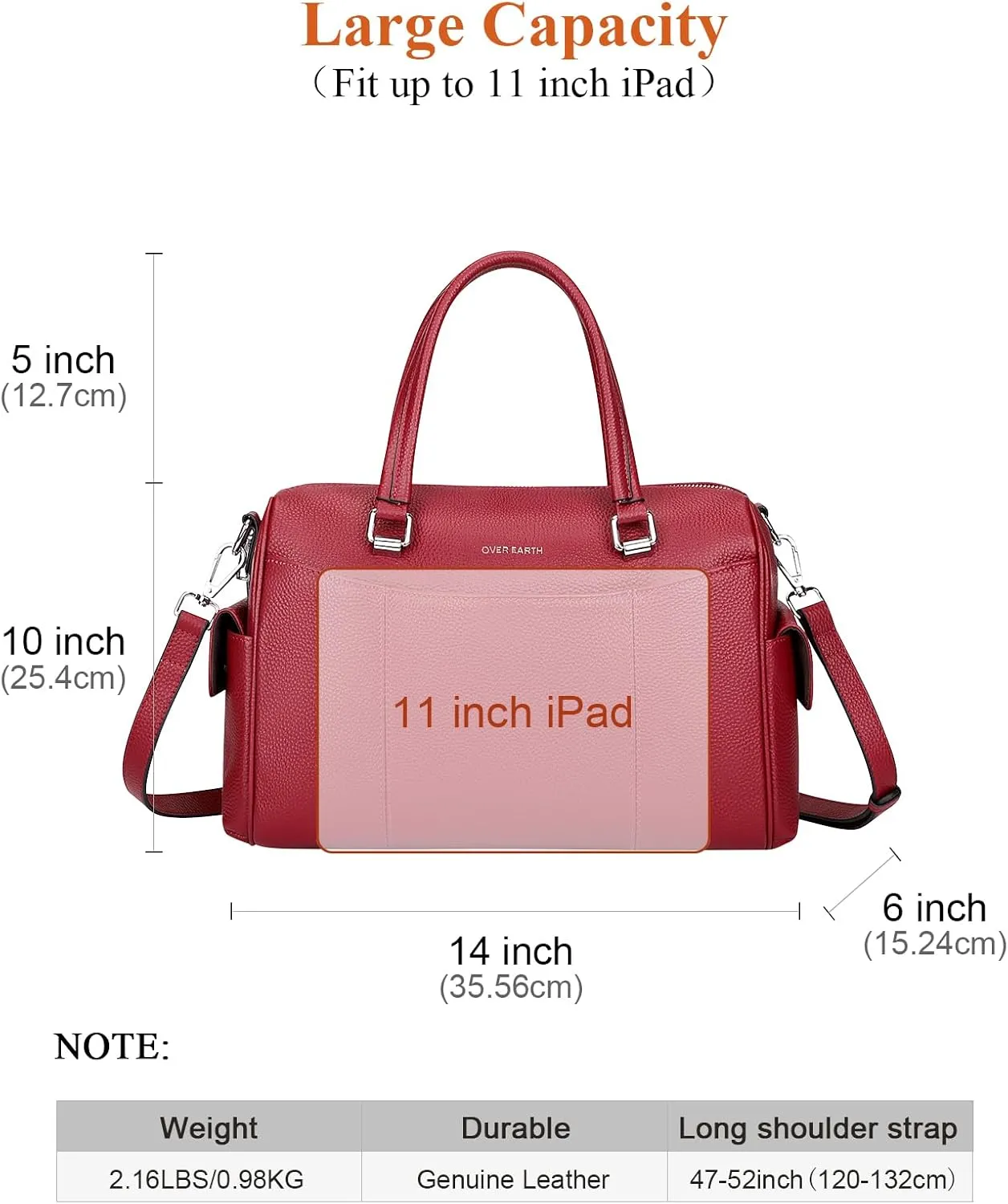XXGJOALD-Genuine Leather Satchel Purse for Women Women's Top-Handle Shoulder Handbags (O208E Black)